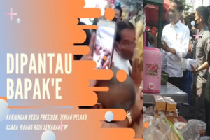 Kunjungan Jokowi ke Pasar Peterongan : Pantau Lapak DanS KeiK dan UMKM Semarang