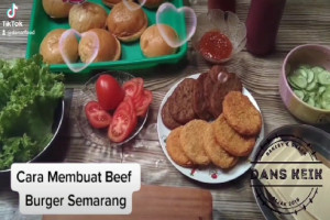 Resep dan Cara Membuat Beef Burger Semarang ala Rumahan yang Enak Lezat Sehat Empuk dan Murah
