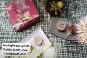 Pudding Pandan Dawet : Pudding Santan Cincau Nangka Gula Merah Semarang Rasa Enak Harga Murah Meriah